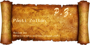 Pásti Zoltán névjegykártya