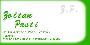 zoltan pasti business card